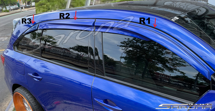 Custom Acura MDX  All Styles Rain Visors (2014 - 2020) - $350.00 (Part #AC-001-RV)